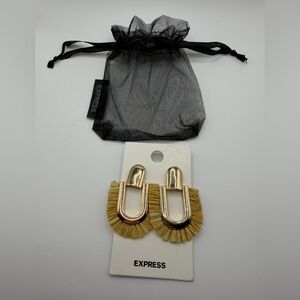 Express Gold and Beige Earrings